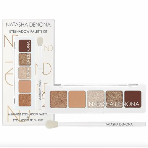 Natasha Denona Набор тени для век и кисть Mini Nude eyeshadow palette eyeshadow brush