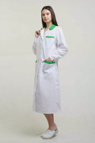Изображение товара Женский медицинский халат на пуговицах Росхалат , размер 56-58