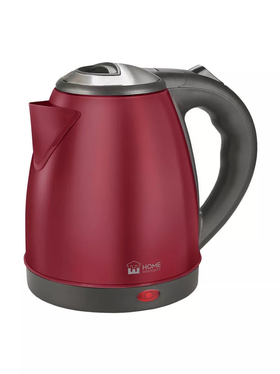 Электрический чайник HOME ELEMENT HE-KT2311 бордовый гранат металлический 1,7 л