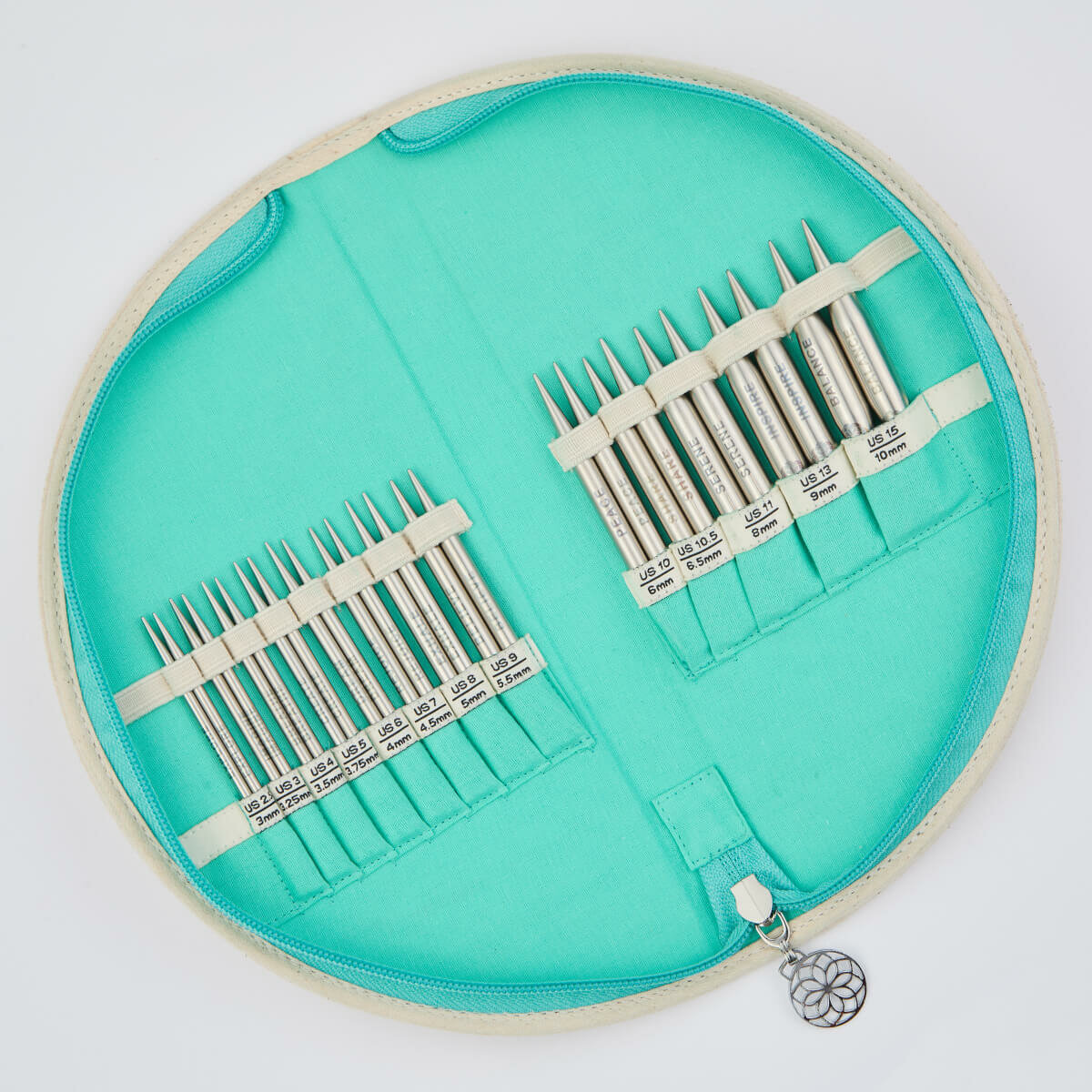 Набор спиц съемных укороченных Mindful "Passion" /Увлечение/, длина 10см, 13 размеров, KnitPro 36312