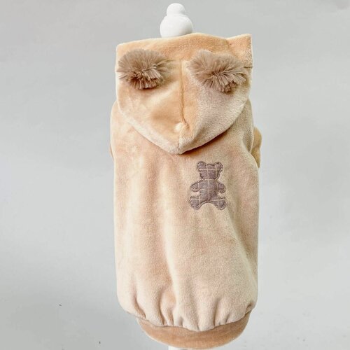 Изображение товара Велюровый костюм (толстовка) для собак мелких пород, Puffy Тедди бежевый