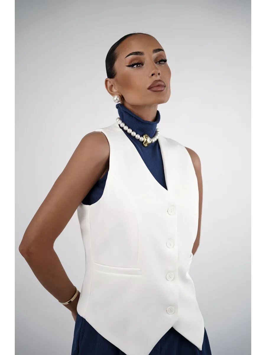 Жилет NEONIKS Весна-Лето 2024, размер 46, белый — фото 1