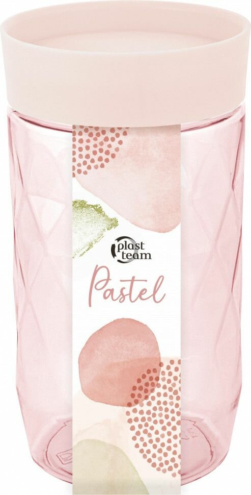 Пластик Репаблик Банка для сыпучих продуктов Plast Team Pastel 1л персиковая карамель PT170210040