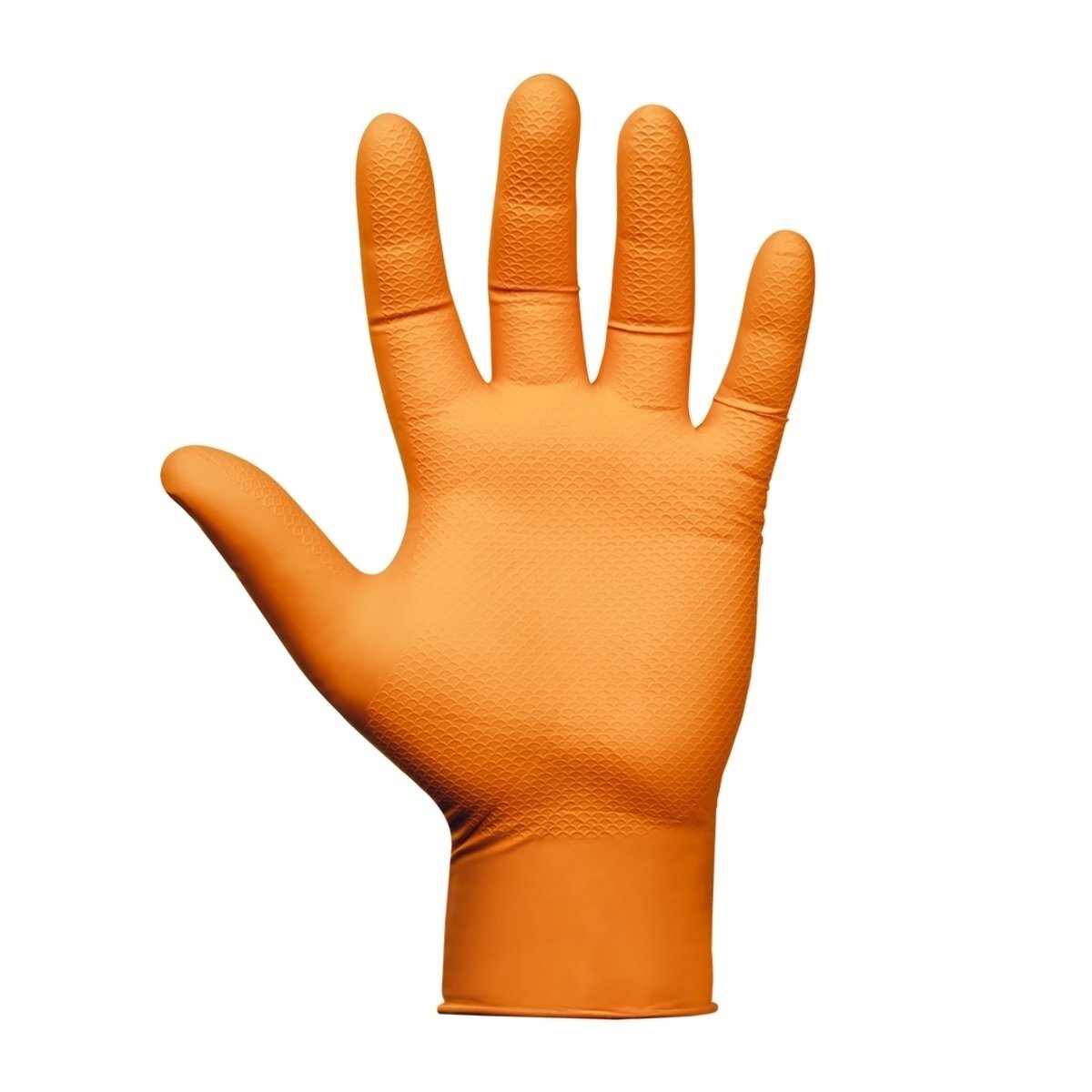 Нескользящие нитриловые перчатки Jeta Safety JSN Natrix-O 50 шт Размер XL 050NATRIX240-OR-10-XL — фото 1