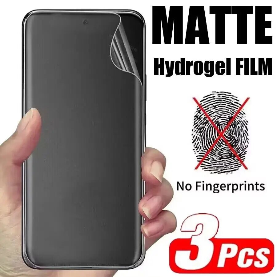 3 шт. матовая гидрогелевая пленка для Realme GT 6 7 GT6 China Verison Защитная пленка для экрана Realme GT 7 Pro Racing Мягкая защитная пленка, Realme GT6 (Китай), 3PCS Matte Front — фото 1