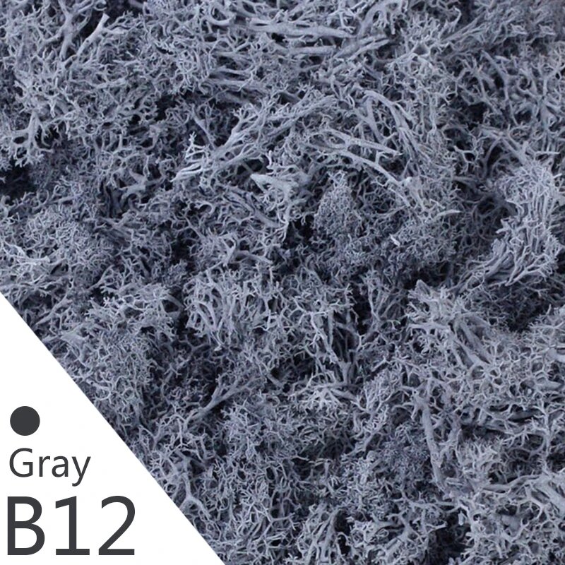 Искусственный мох ZQCXLD зелёный 40/20г Серый, 20g, B12-gray moss