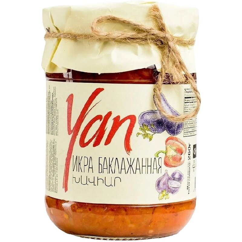 Икра YAN Баклажанная /стекло/ 260г