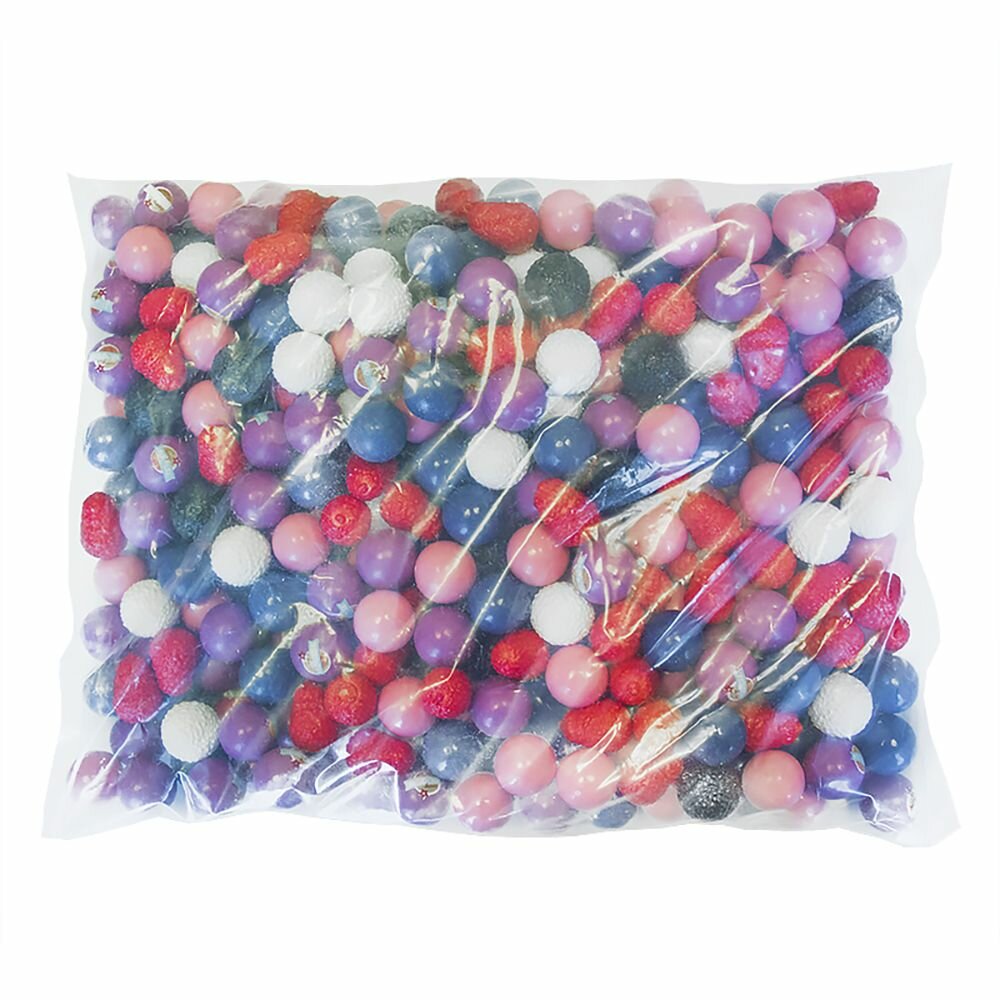 Жевательная резинка "Ягодный Мусс" от ZED Candy в упаковке 2 кг, 23 мм (для праздников и торговых автоматов) — фото 1