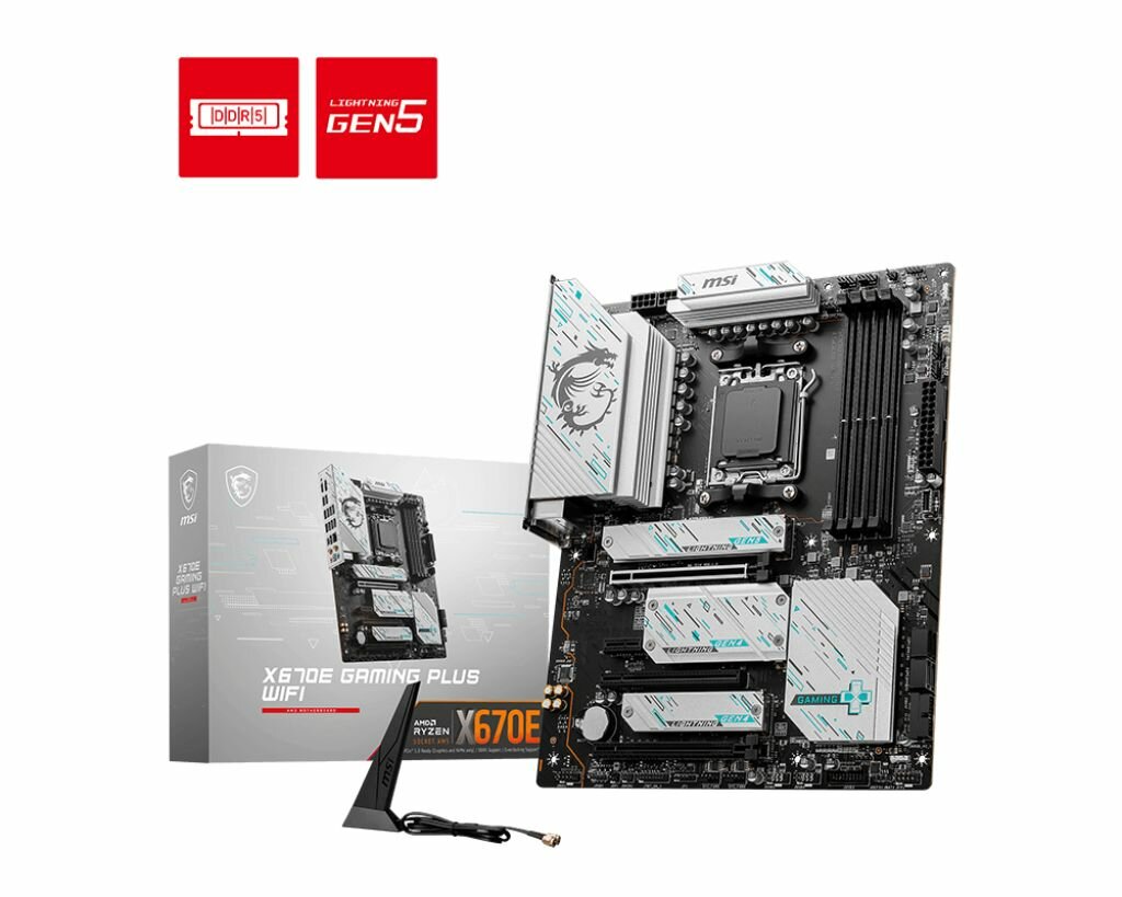 Материнская плата MSI X670E Gaming Plus, AM5, 7800MHz, 4DDR5, 4M.2, ATX
