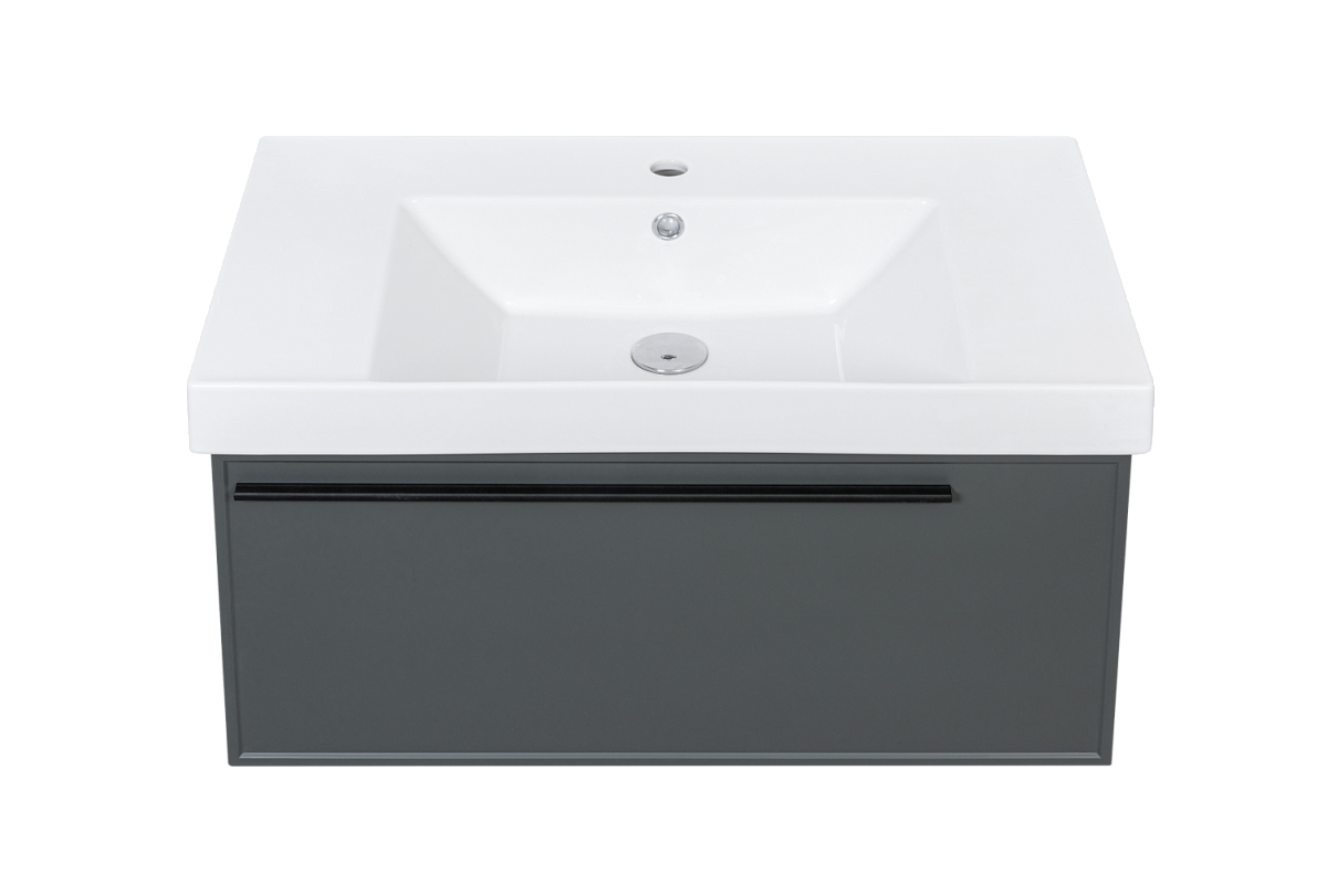 Тумба с раковиной LA FENICE Elba Grigio 80 серая