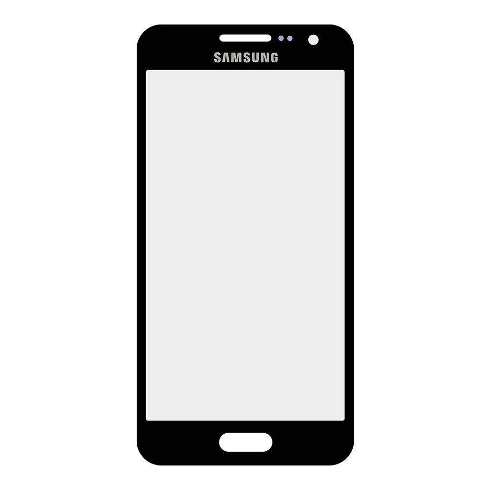 Стекло для переклейки Samsung SM-A300 A3 (цвет черный)