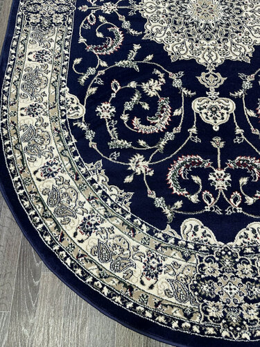 Изображение товара Ковер, Овал, Синий, Бежевый, Золотистый, Зеленый, Красный, Классический, Персидский, на пол, в гостиную, спальню, в ассортименте (100 см. на 180 см.)