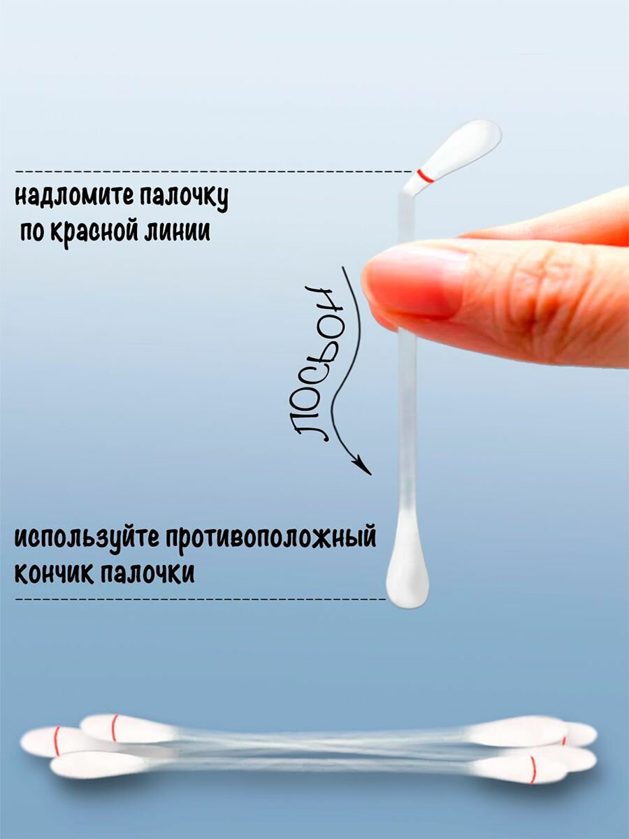 Картинки Ватные палочки с лосьоном для гигиены ушей животных PROTASOVA 50 шт.