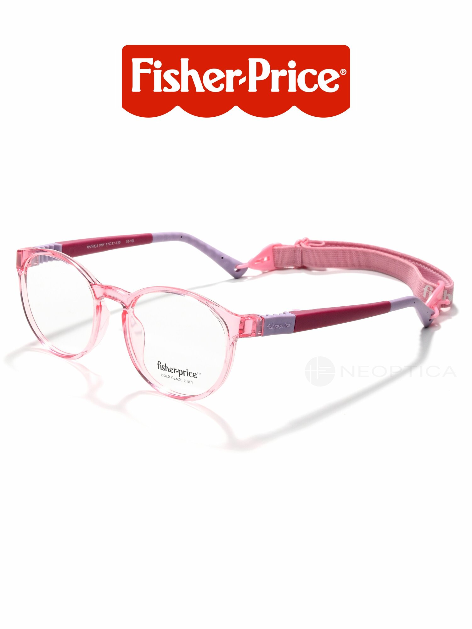 Оправа для очков детская антивандальная Fisher Price (Фишер Прайс) FPVN034 PNK размер 47