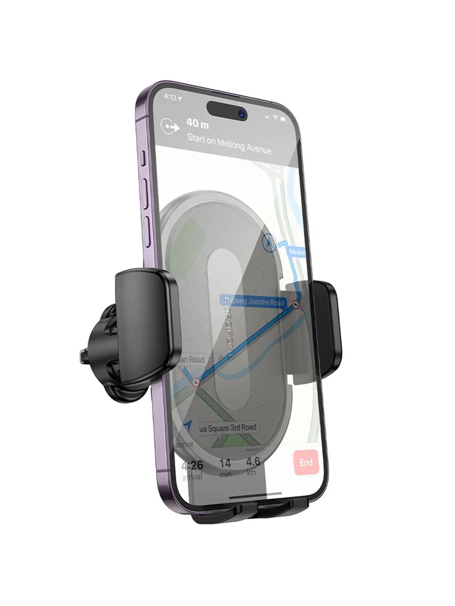 Автодержатель Borofone Rio BH133, зажим на воздуховод, силикон, ABS-пластик — фото 1