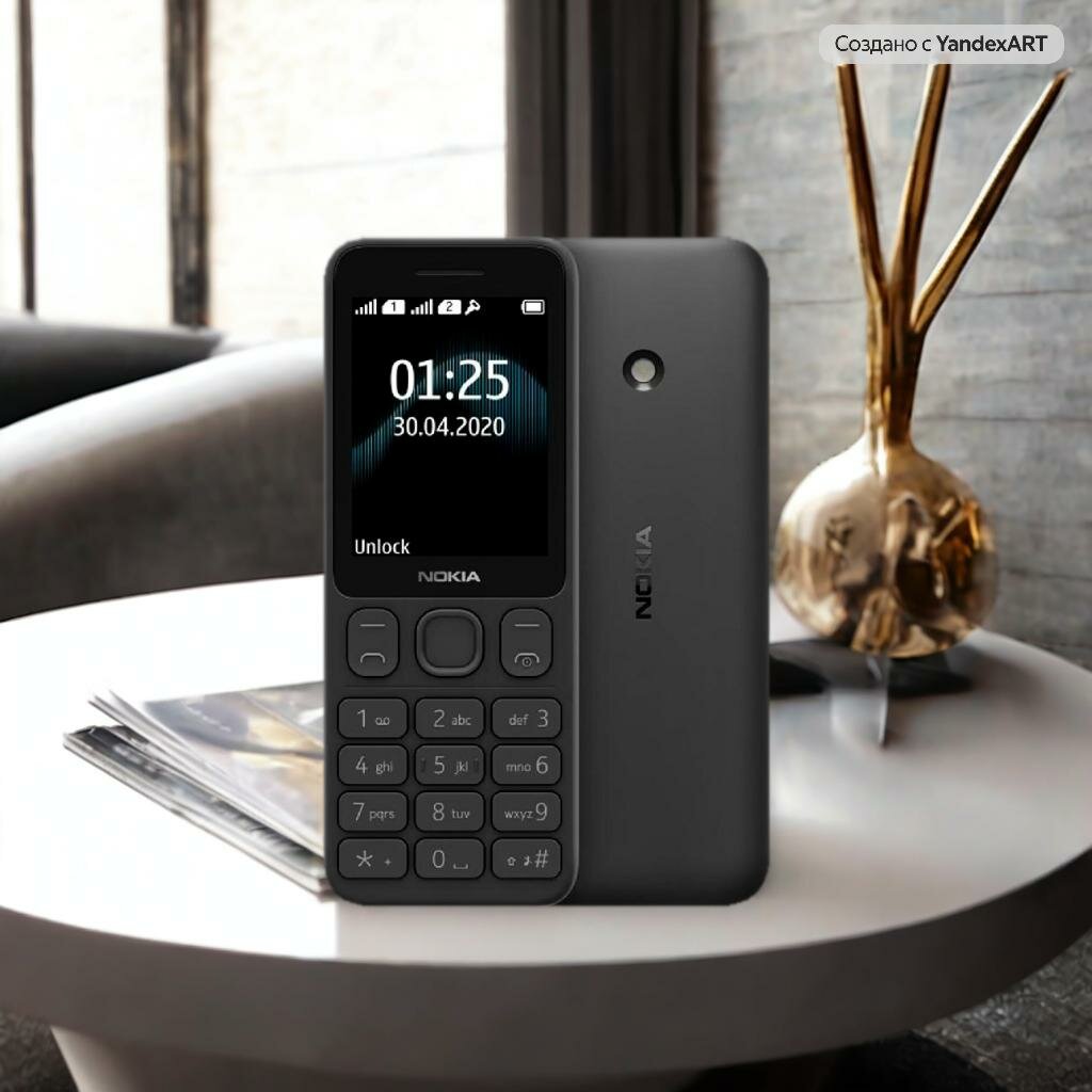Кнопочный телефон NOKIA 125 TA-1253 DS,1 месяц гарантия, 1000 mAh черный
