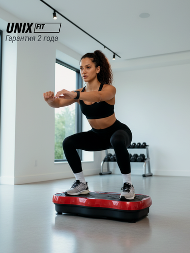 Изображение товара Виброплатформа UNIX Fit интенсивная / Intensive 2D вибро тренажер для похудения и пресса, тренажер для фитнеса, для дома, 1-15 Гц