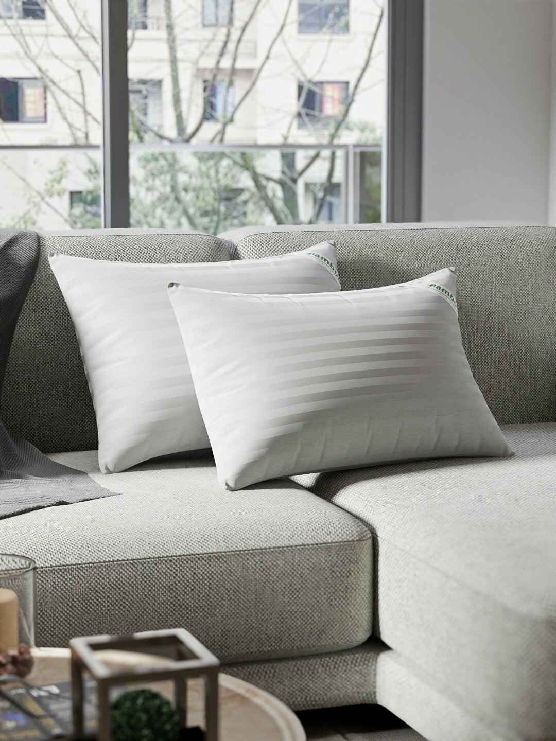 Подушка. Подушка для сна, декоративная, гипоаллергенная, для офиса, дома, 50 * 70 см, 2 шт