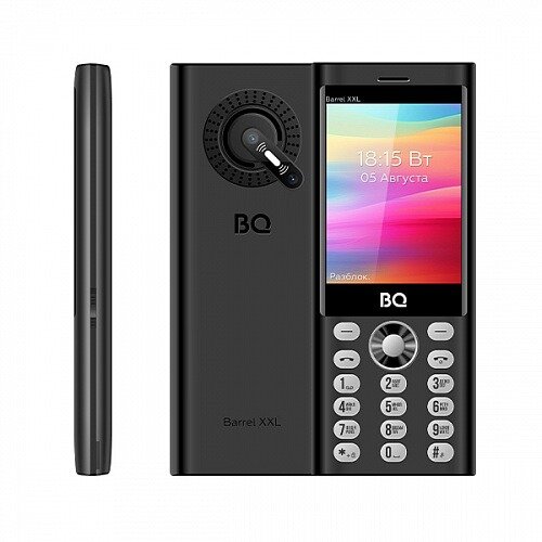 Телефон BQ 3598 Barrel XXL, 3 SIM, черный/серебристый
