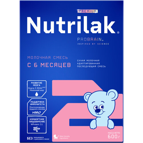 Смесь Nutrilak Premium 2, старше 6 месяцев, 600 г