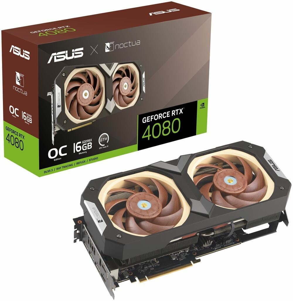 Видеокарта ASUS GeForce RTX 4080 O16G NOCTUA (90YV0IB2-M0NA00)