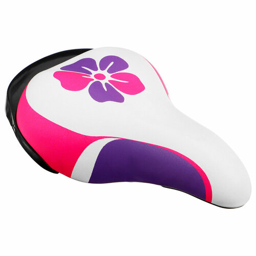 Седло Dream Bike, детское, цвет белый/фиолетовый/розовый (комплект из 3 шт)