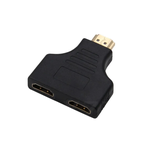 Переходник HDMI на 2хHDMI, черный, 1 шт - изображение