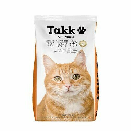 Сухой корм для кошек Takk мясное ассорти, 1,5 кг