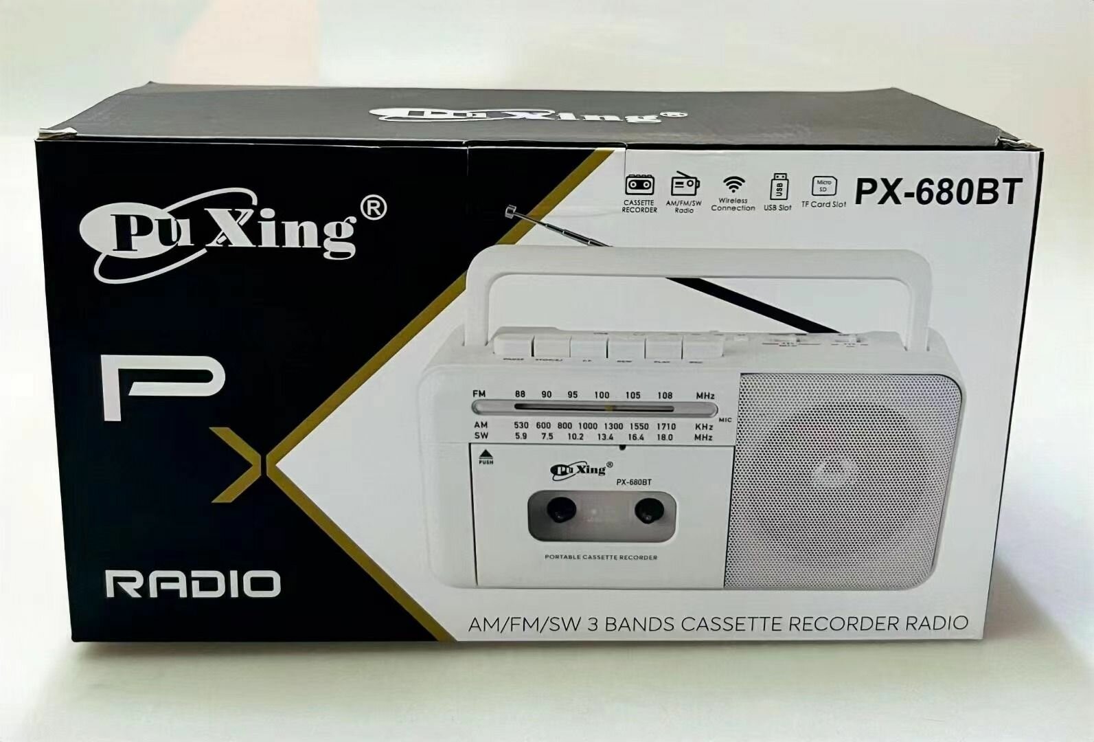 Переносная кассетная магнитола с Bluetooth, USB и microSD PuXing PX-680BT — фото 11