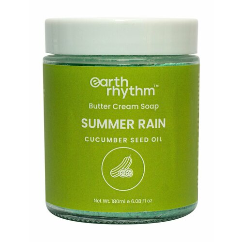 Крем-мыло для тела с маслом семян огурца и маслом ши / Earth Rhythm Summer Rain Butter Cream Soap
