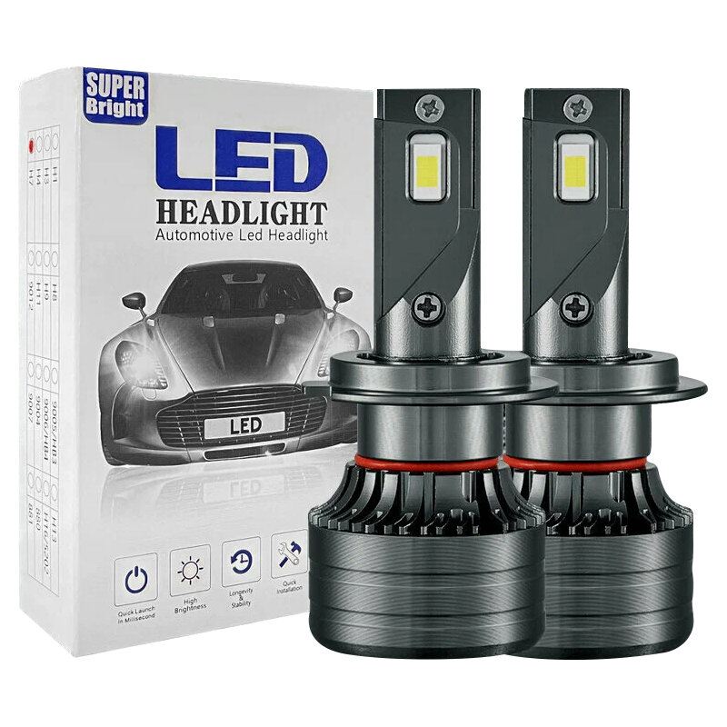 Автомобильная лампа светодиодная Mini LED H7 автолампа цоколь H7，6500К (2шт. комплект)