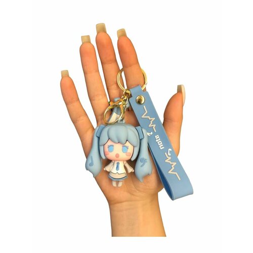 Брелок, гладкая фактура, голубой 2017 hatsune miku butterfly racer model decoration 23cm collectible east anime character virtual idol