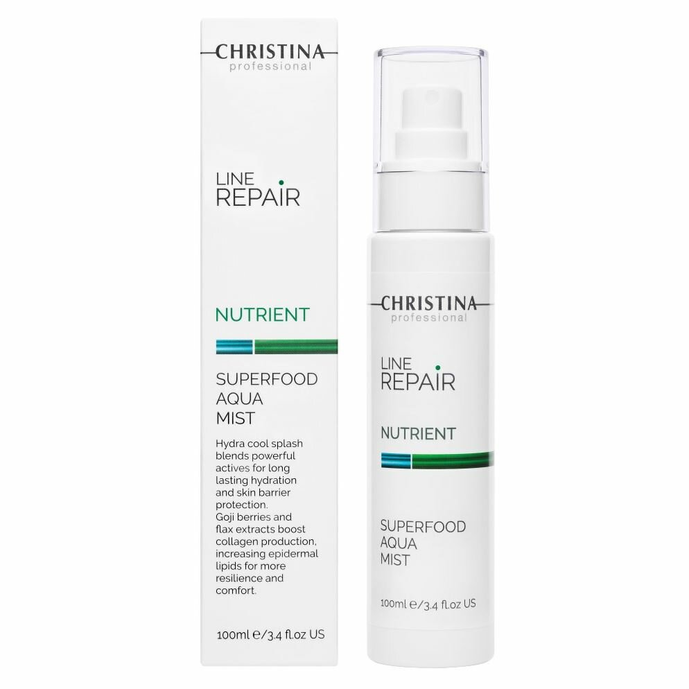 Спрей Christina Line Repair Nutrient Superfood Aqua Mist, Суперувлажняющий акваспрей, 100 мл