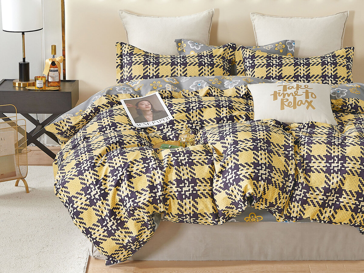 фото Комплект постельного белья Cleo Постельное белье евро Cleo Satin de Luxe, комплект, пододеяльник на молнии, сатин люкс, хлопок