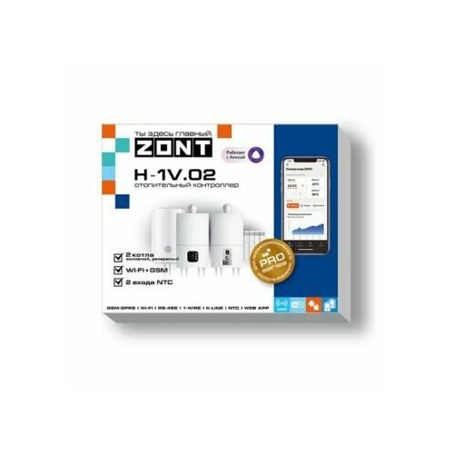 ZONT H-1V.02 отопительный контроллер модуль управления zont h 1v ml13213 gsm термостат для электрических и газовых котлов