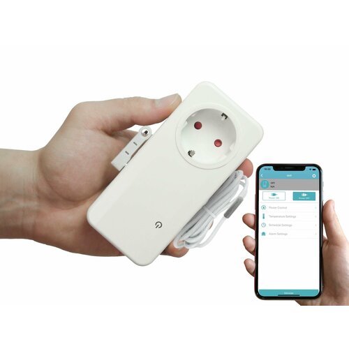 Умная Wi-Fi розетка Страж W220-Lux W3158RU с контролем потребления электроэнергии и выносным датчиком - Wi-Fi розетка с датчиком 3063₽