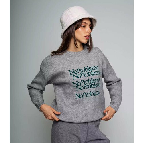 Джемпер, размер 46/50, серый