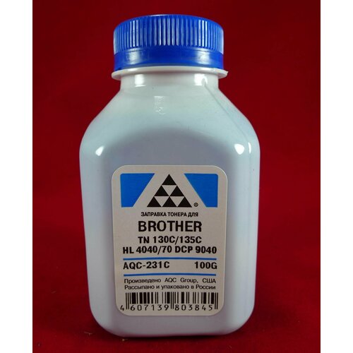 Тонер Brother TN 130C/135C HL 4040/50/70/DCP 9040 Cyan (фл. 100г) (AQC-США) фас. Россия тонер картридж tn 135c