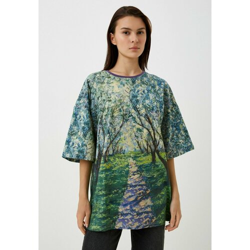 фото Футболка картина ефремова "дорожка в сад", размер onesize (42-46), мультиколор artograph