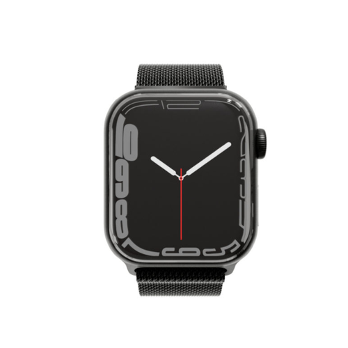 ремешок для apple watch 42 44 45 49 мм milanese loop металл черный с красным Ремешок VLP Milanese Band для Apple Watch 42/44/45/49mm Black