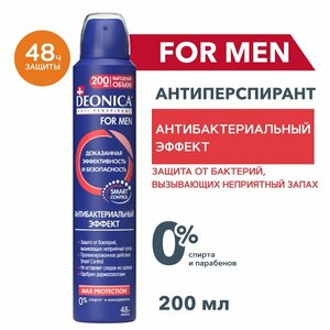 Антиперспирант Deonica For Men Антибактериальный эффект 200мл