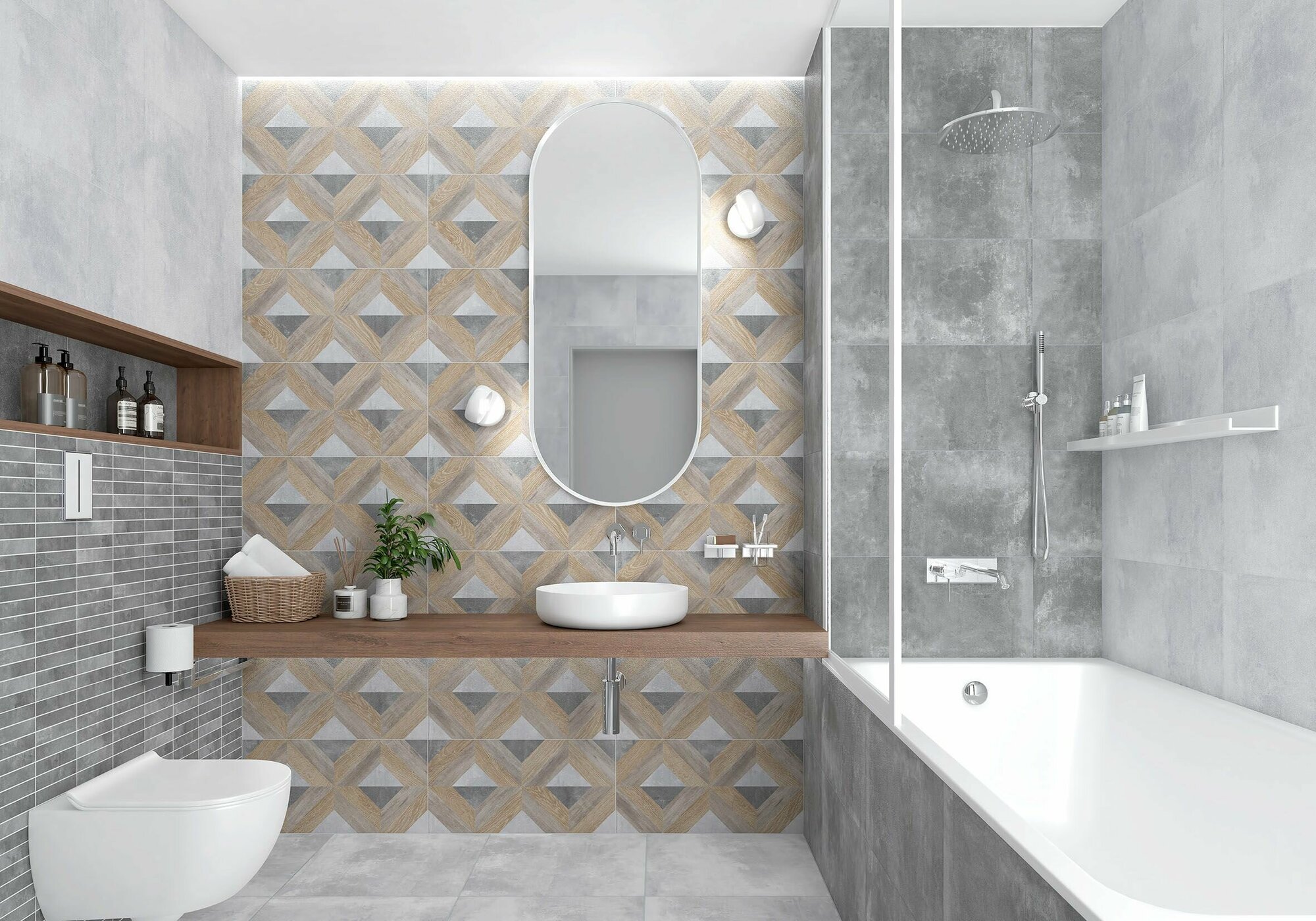 фото Керамическая плитка настенная Laparet Etnis микс 30х60 уп. 1,8 м2. (10 плиток)