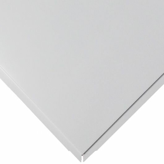 Цесал кассетный потолок алюминиевый 600х600мм (40шт=14,4 кв. м.) кромка Тегуляр 90 / CESAL плита потолочная 600х600мм алюминиевая белая матовая (упак.
