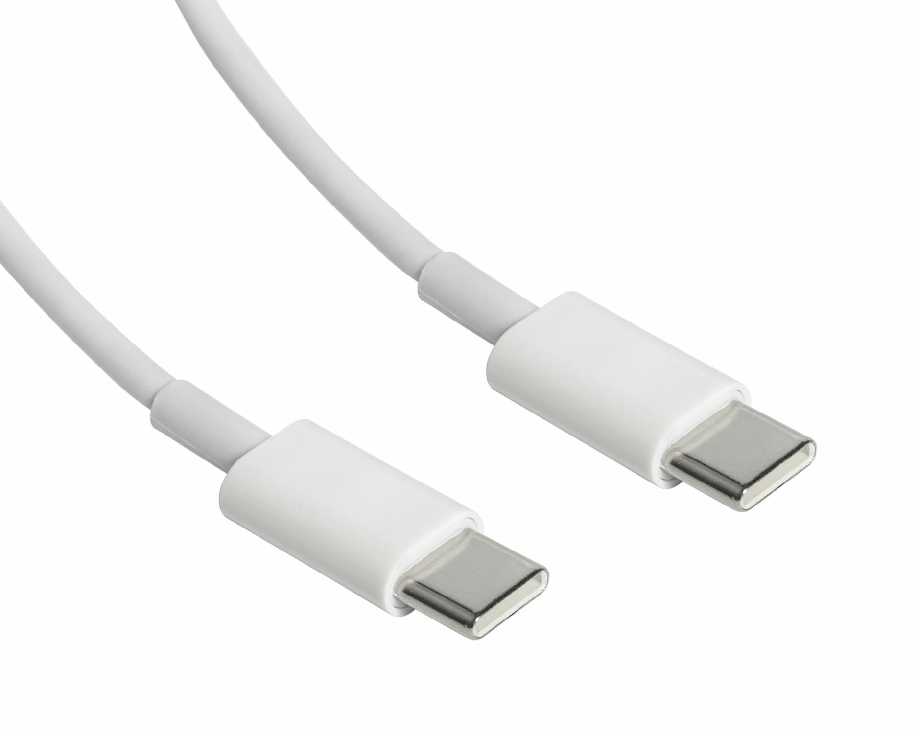 Кабель Type-C - Type-C 20W 1м белый для Android, iPhone 15, 16, 17, AIR и других устройств с поддержкой быстрой зарядки — фото 1