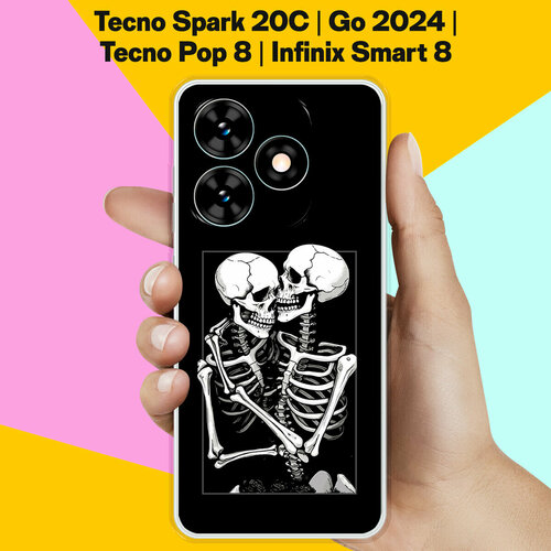 Силиконовый чехол на Tecno Spark Go 2024 / Tecno Spark 20C / Tecno Pop 8 / Infinix Smart 8 Скелеты / для Техно Спарк Го 2024 / Техно Спарк 20Ц / Техно Поп 8 / Инфиникс Смарт 8 силиконовый чехол на tecno spark go 2024 tecno spark 20c tecno pop 8 infinix smart 8 цветы для техно спарк го 2024 техно спарк 20ц техно поп 8 инфиникс смарт 8