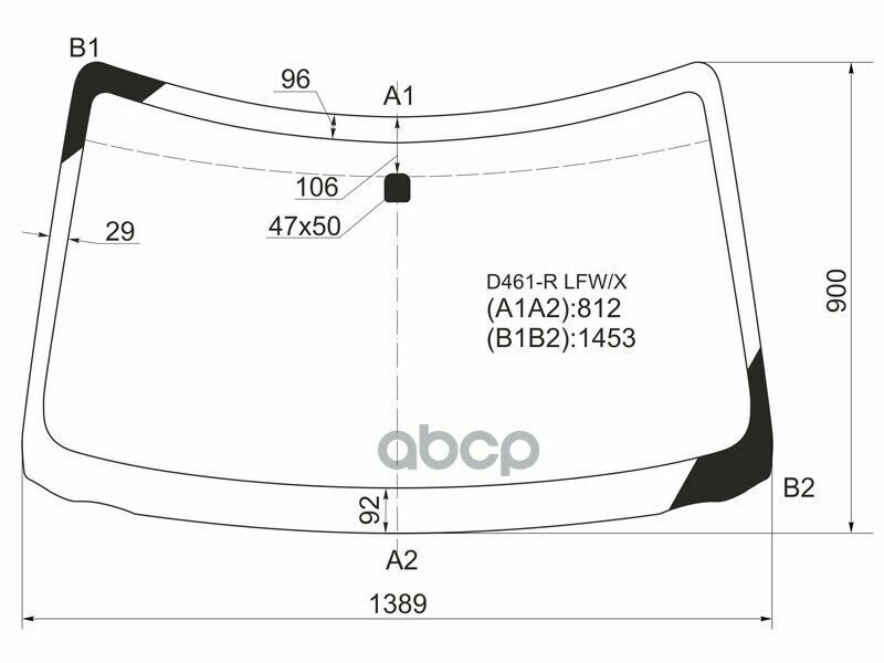 Стекло Лобовое Mazda Verisa 04-15 XYG арт. D461-R LFW/X