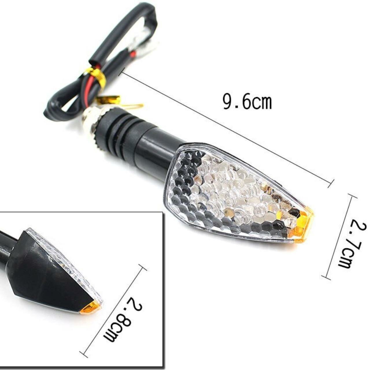 Указатели поворота светодиодные/поворотники универсальные 10LED (2шт) для мототехники — фото 1