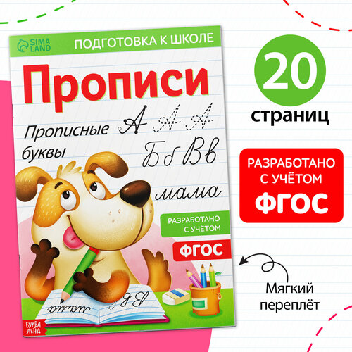 Прописи «Прописные буквы», 20 стр, формат А4 прописи прописные буквы 20 стр формат а4