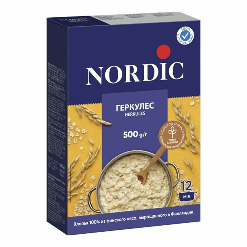 Хлопья овсяные 3 шт по 500 г Геркулес финский Nordic