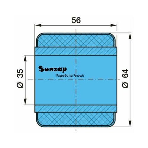 BPW 0511392040 0511392040_сайлентблок подвескирм 35х64х56 BPW 13130₽